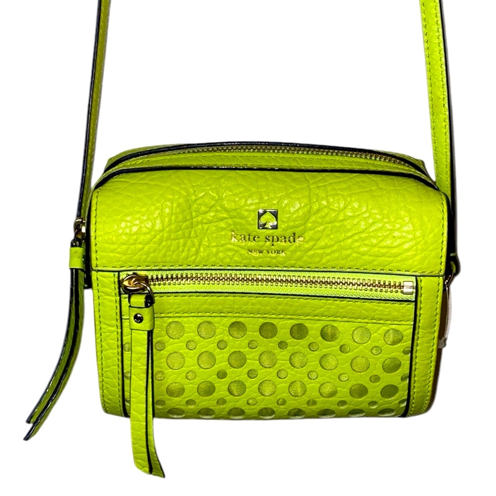 NWOT Kate Spade Green Leather Crossbody Bag - Picture 4 of 14